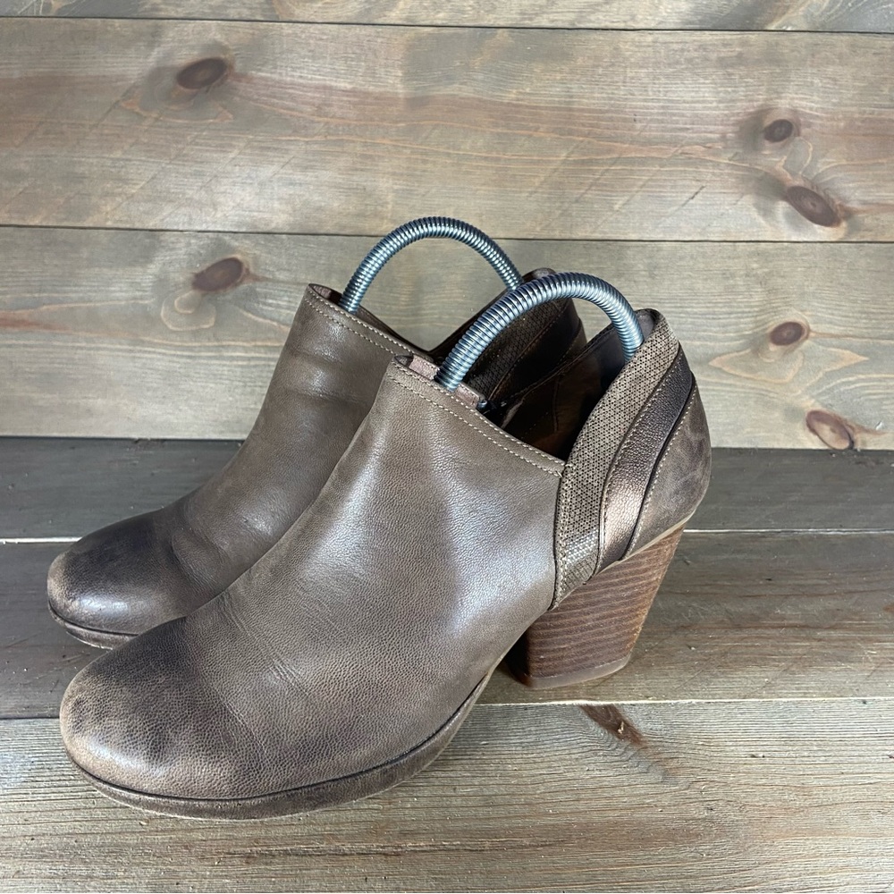 Dansko Marcia Womens size 41 shoes brown leather slip on heel comfort ankle boot